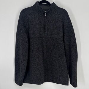 Van Heusen Men's 1/4 Zip Pullover Grey Sweater size XL